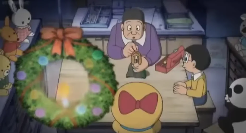 doraemon title santa claus the thief on christmas eve dorami and nobita fixing the doll at toys shop