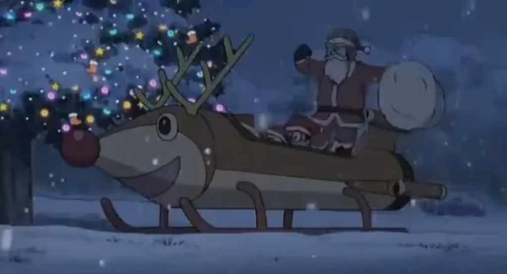 doraemon title santa claus the thief on christmas eve santa claus sit on rocket raindeer